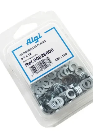 Algi Set van 100 stalen platte ringen Premium