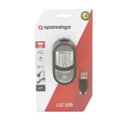 Aanbieding SPANNINGA Koplamp Spanninga Luz XB - USB oplaadbaar