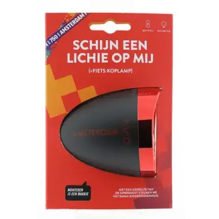 IKZI Amsterdam 750 fietskoplamp schijn een lichie op mi Speciale Aanbieding