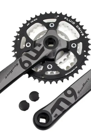 Hete Deal Sunrace crankstel M914 44/32/22 9v zwart