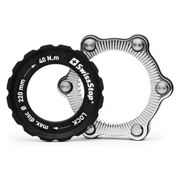 Aanbieding Swissstop 6-gaats schijfrem adapter Centerlock