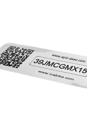 Auvray Set van 20 fietsidentificatieplaatjes met qr-code Icabike Favoriet
