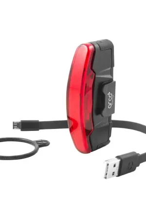 Spanninga usb achterlicht geleverd met 3 functies standaard, eco, flash Arco Gratis Retour