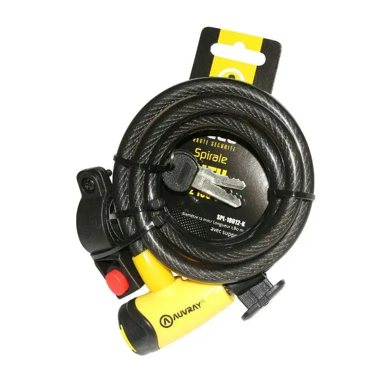 Auvray Spiraal fietsslot met sleutel en houder Dagaanbieding