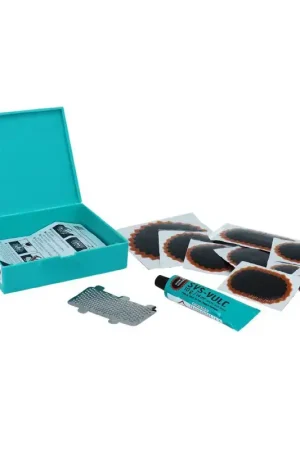 Tijdelijk Beschikbaar Tip Top Reparatieset voor autobinnenbanddoos 4 stuks 37mm + 2 stuks 45mm + 1 stuk 54mm + 1 stuk 75mm + 1 stuk 74x37mm + lijm 10g + puimsteenpapier met instructies tt12 506 0519