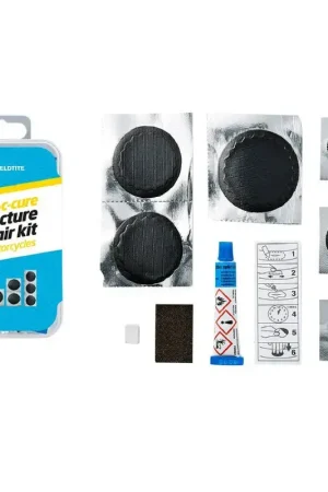 Seizoensaanbieding Weldtite Reparatieset airtite fat bike 27,5 met gereedschap - doos 2 patches 30mm + 1 patch 40mm + 3 patches 20mm + lijm 5g + schuurpapier